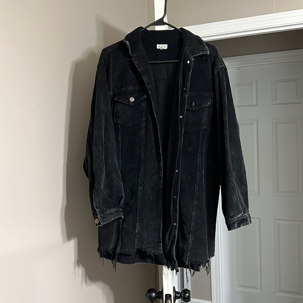 POL oversized corduroy shacket